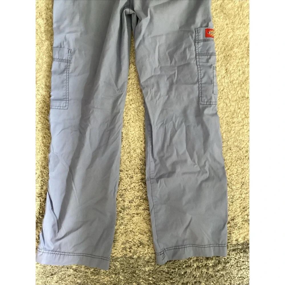 Dickies Cargo Scrub Pants XS Utility Pockets Blue Medical